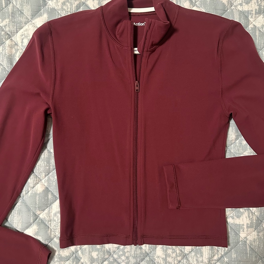 TNA Action Butter Maroon Zip-Up Jacket